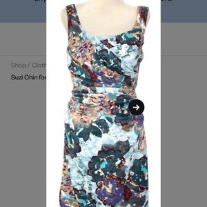 EUC Suzy Chin for Maggy Boutique floral sheath